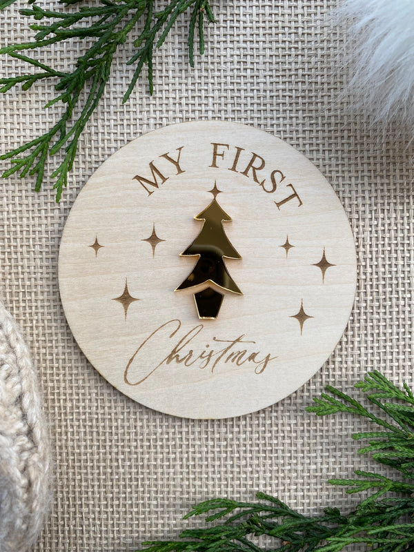 First Christmas Baby Milestone disc