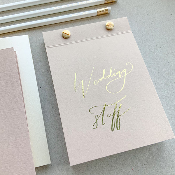 A6 “Wedding Stuff” recycled paper notebook