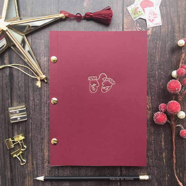 Christmas list notebook