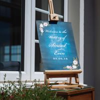 Rustic Chalk Board Welcome Sign